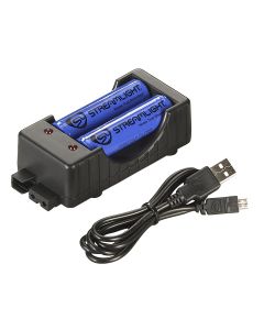 STL22010 image(1) - Streamlight Li-Ion Battery Pack Charger Kit with two SL-B26 USB battery packs, USB cord