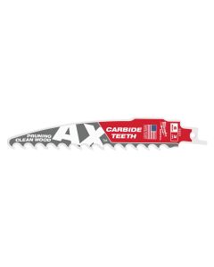 MLW48-00-5231 image(1) - Milwaukee Tool 6" 3 TPI The AX with Carbide Teeth for Pruning & Clean Wood SAWZALL Blade 1PK