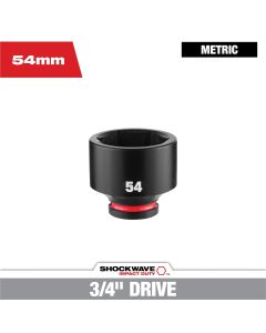 MLW49-66-6389 image(0) - Milwaukee Tool SHOCKWAVE&trade; Impact Duty 3/4" Drive 54MM Standard 6 Point Socket