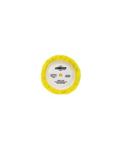Buff And Shine 7503GY Buffing Grip Pad, 7-1/2 in Dia, Hook and Loop Attachment, 100% Twisted Wool Pad, Yellow