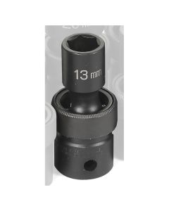 GRE2013UM image(1) - Grey Pneumatic 1/2" Drive x 13mm Standard Universal Socket