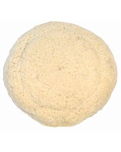 BUF7503G image(0) - Buff And Shine 7503G Buffing Grip Pad, 7-1/2 in Dia, Hook and Loop Attachment, 100% Twisted Wool Pad, Natural