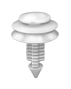 AVCAP17075 image(0) - AUVECO AP17075 Triple Head Type 9 Trim Panel Retainer, (33/64 in Dia Top x 3/4 in Dia Bottom) Head, Nylon, White