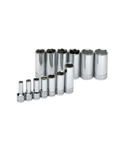 S K Hand Tools SOCKET SET 3/8IN. DRIVE 13PC SAE DEEP 6 POINT