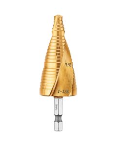DWTDWA1789IR image(1) - DEWALT 7/8 in. - 1-1/8 in. IMPACT READY Titanium Nitride Coating Step Drill Bit Set