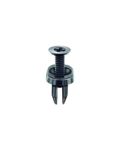 AVC20923 image(0) - AUVECO 20923 Push/Screw-Type with Closed End Cowl Vent Retainer, 11/16 in Dia Head x 7/8 in L Stem, Nylon, Black
