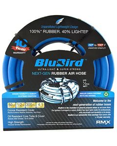 BluBird Rubber Air Hose Assembly 1/2" x 50'