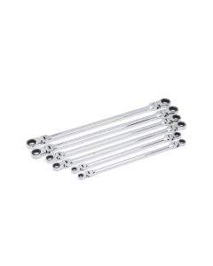 KDT86830 image(1) - GearWrench 6 Piece 90-Tooth 12 Point Metric GearBox Double Flex Ratcheting Wrench Set