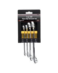 WLMW30430 image(1) - Wilmar Corp. / Performance Tool 4 Piece SAE Flare Nut Wrench Set