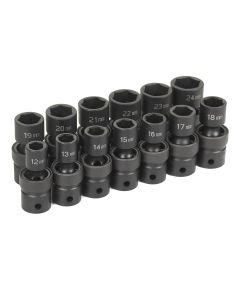 GRE1313UM image(1) - Grey Pneumatic 13 PC 1/2" DR STANDARD LENGTH METRIC UNIVERSAL SET