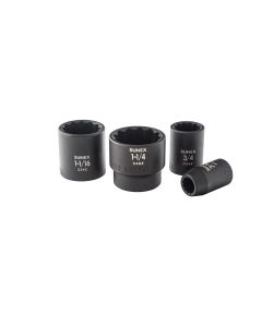 SUN2678A image(3) - SUNEX 1/2" Dr. SAE 12 Point Impact Socket Set on rail