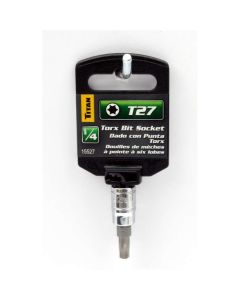 TIT66927 image(1) - TITAN 1/4" DR T27 TORX BIT SOCKET