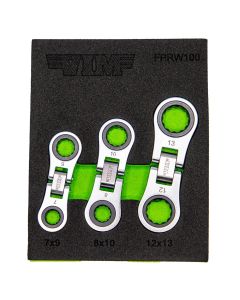 VIMFPRW100 image(2) - VIM Tools Nano Flex Ratcheting Wrench Set