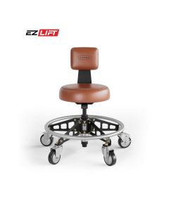 VYPRSM-BR-B-EZ image(0) - Vyper Industrial 400 lb Capacity Robust Steel Max Ez-Lift Shop Chair - Brown/Black