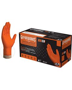 Gloveworks Gloves HD Orange Nitrile XXL
