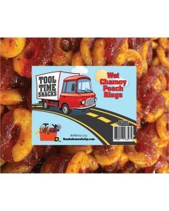 THS356972 image(0) - Tender Heifer Snack Co. Wet Chamoy Peach Rings Mexican Candy - 8 Ounce