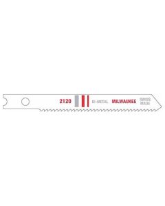 MLW48-42-2120 image(1) - Milwaukee Tool 2-3/4" 18 TPI B-Metal Jig Saw Blade (5 PK)