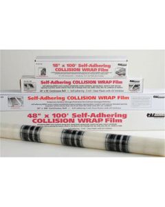 RBL Products 433 Continuous Roll Self-Adhering Collision Wrap Film, 48 in W x 100 ft L, 3 mil THK, Plastic