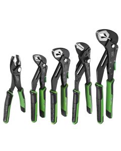 SKTSK01459 image(0) - S K Hand Tools 5 Piece Dual-Material V-Jaw Multi-Purpose Pliers Set.  Packaged in EVA Foam Tray