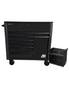HOMBK06044080 image(1) - Homak Manufacturing 44" 8-Drawer Service Cart w/Power Tool Holder Drawer- Black