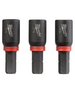 MLW49-66-4512 image(1) - Milwaukee Tool SHOCKWAVE Impact Duty 1/4" Insert Magnetic Nut Driver 3PK
