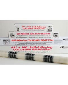 RBL Products 434 Continuous Roll Self-Adhering Collision Wrap Film, 24 in W x 50 ft L, 3 mil THK, Plastic