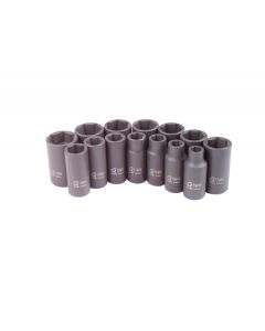 SUN321MRD image(0) - SUNEX 3/8" Dr. 21mm Semi-Deep Impact Socket