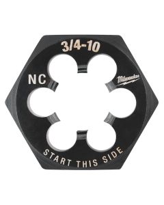 MLW49-57-5376 image(2) - Milwaukee Tool 3/4"-10 NC 1-7/16" Hex Threading Die