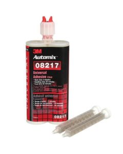 3M 08217 2-Part Universal Adhesive, 200 mL Cartridge, Medium Syrup, Clear/Dark Amber, 1 hr Curing