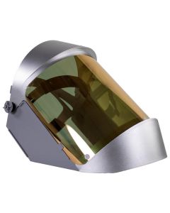 OBR2125AFR500 image(1) - OBERON Face Shield with Ratcheting Headgear - Heat Reflective - Window: Clear Gold Anti-Fog - With Lower Crown and Shield Extender