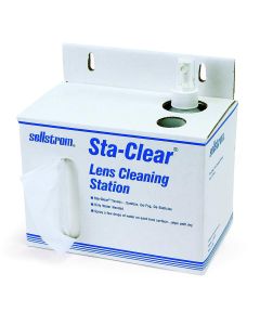 Sellstrom Sta-Clear&trade; Lens Cleaning Cardboard station (1000 tissues and spray bottle)