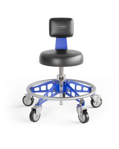 Vyper Industrial 400 lb Capacity Robust Steel Max Quick Height Shop Chair - Black/Blue