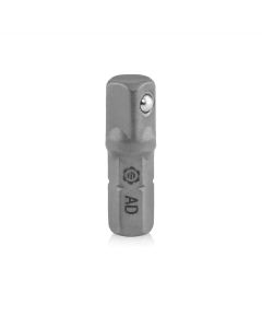 Grip Edge Tools 1/4" Hex Dr Male Bit to 1/4" Dr Square Male Bit Adapter - 1"