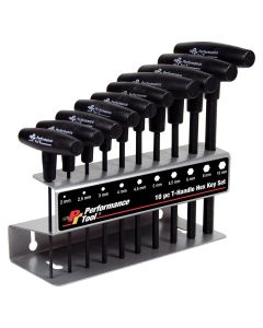 WLMW80275 image(1) - Wilmar Corp. / Performance Tool T-HANDLE HEX KEY SET METRIC 10PC