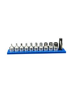 VIMSHM400A image(1) - VIM Tools 10 Piece 1/4 Inch Drive Stubby Hex Metric Driver Set with Magrail