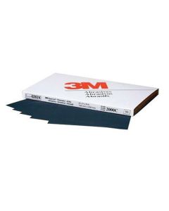MMM2624 image(0) - 3M Imperial Wetordry 02624 434Q Series Abrasive Sheet, 5-1/2 in W x 9 in L, 2000 Grit, Fine Grade, Black