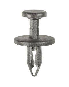 AUVECO 20458 Push-Type with Closed End Side Radiator Shield Retainer, 17 mm Dia Head x 20 mm L Stem, Nylon, Black