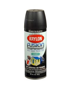 Krylon Fusion For Plastic Flat Black 12 oz.