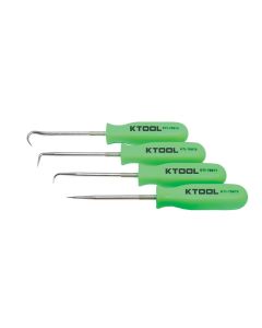 KTI70075 image(2) - K Tool International PICK SET 4 PC. NEON GREEN