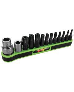 WLMW38970 image(1) - Wilmar Corp. / Performance Tool 13 pc. Tamper Resistant Star Bit Set