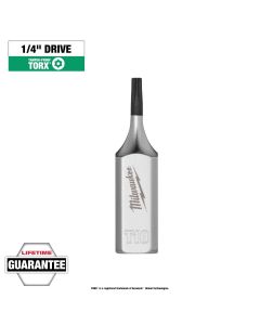 MLW45-34-1151 image(0) - Milwaukee Tool 1/4 Inch Drive T10 Tamper Proof TORX Bit Socket