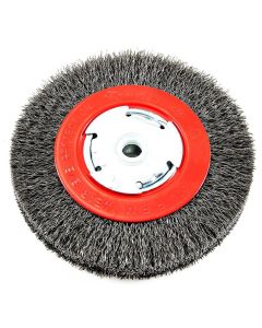 Forney Industries Wire Wheel, Crimped, 6 in x .014 in x 1/2 in - 5/8 in Arbor