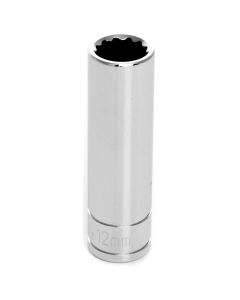 WLMW38712 image(0) - Wilmar Corp. / Performance Tool 3/8" Drive 12mm 12pt Deep Socket
