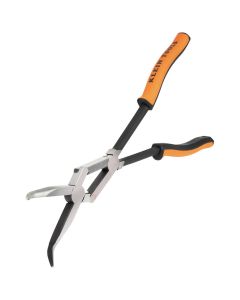 KLE71401 image(1) - Klein Tools Pliers, Long Reach Needle Nose Pliers, Bent Nose, 13-Inch