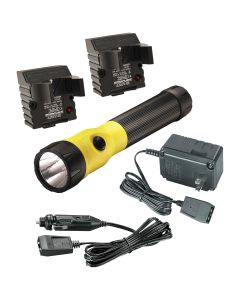 STL76163 image(2) - Streamlight 485 Lumen PolyStinger LED Flashlight - 120V/100V AC/12V DC - 2 Holders - Yellow