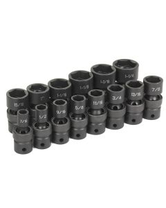 GRE1314U image(1) - Grey Pneumatic 14 PC 1/2" DR STD LENGTH FRACTIONAL UNIVERSAL SET