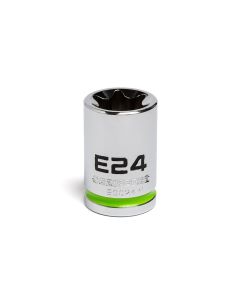 GETESC24 image(0) - Grip Edge Tools 1/2" Dr RPT E-Star Socket E24