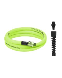 LEGHFZP3806YW2B image(1) - Legacy Manufacturing Flexzilla Pro Custom Length Whip Hose, 3/8" x 6', 1/4 " MNPT High Flow Ball Swivel, 1/4" MNPT Reusable Fitting