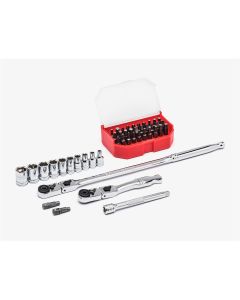 GearWrench 45 Piece 1/4 Inch Drive 6 Point Standard Metric Slim Head Mechanics Tool Set