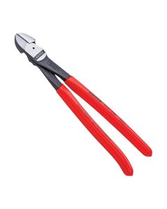 KNP7401-10C image(1) - KNIPEX 10" HIGH LEVERAGE DIAGONAL CUTTERS CARDED
